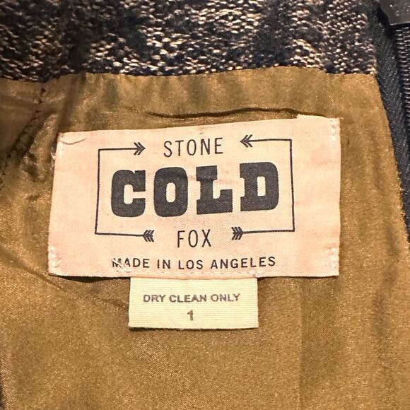 Stone Cold Fox Geary Wool Tweed Shorts Front Pocket Black White, size 1 - Picture 4 of 12